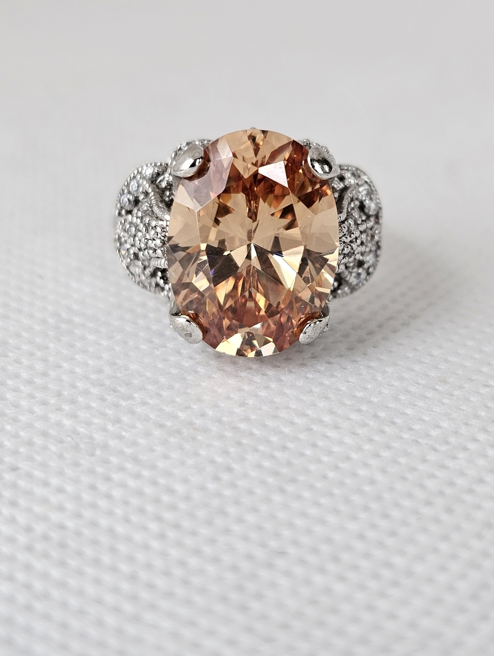 Vintage Joesph Esposito CZ Ring Sterling Silver Size 8! - Picture 7 of 11